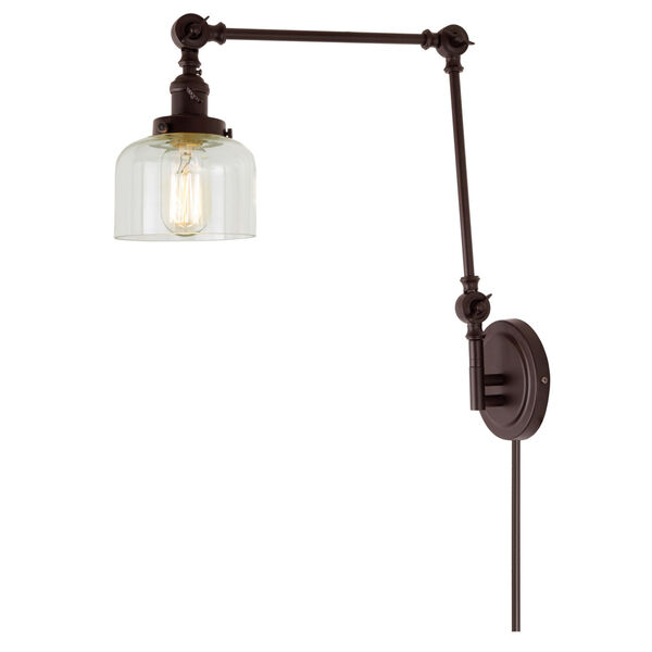 Soho Shyra Oil Rubbed Bronze One-Light Swing Arm Wall Sconce, image 1